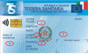 Esempio di tessera sanitaria (fronte)